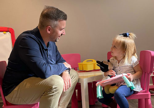 Rob with a preschool age client